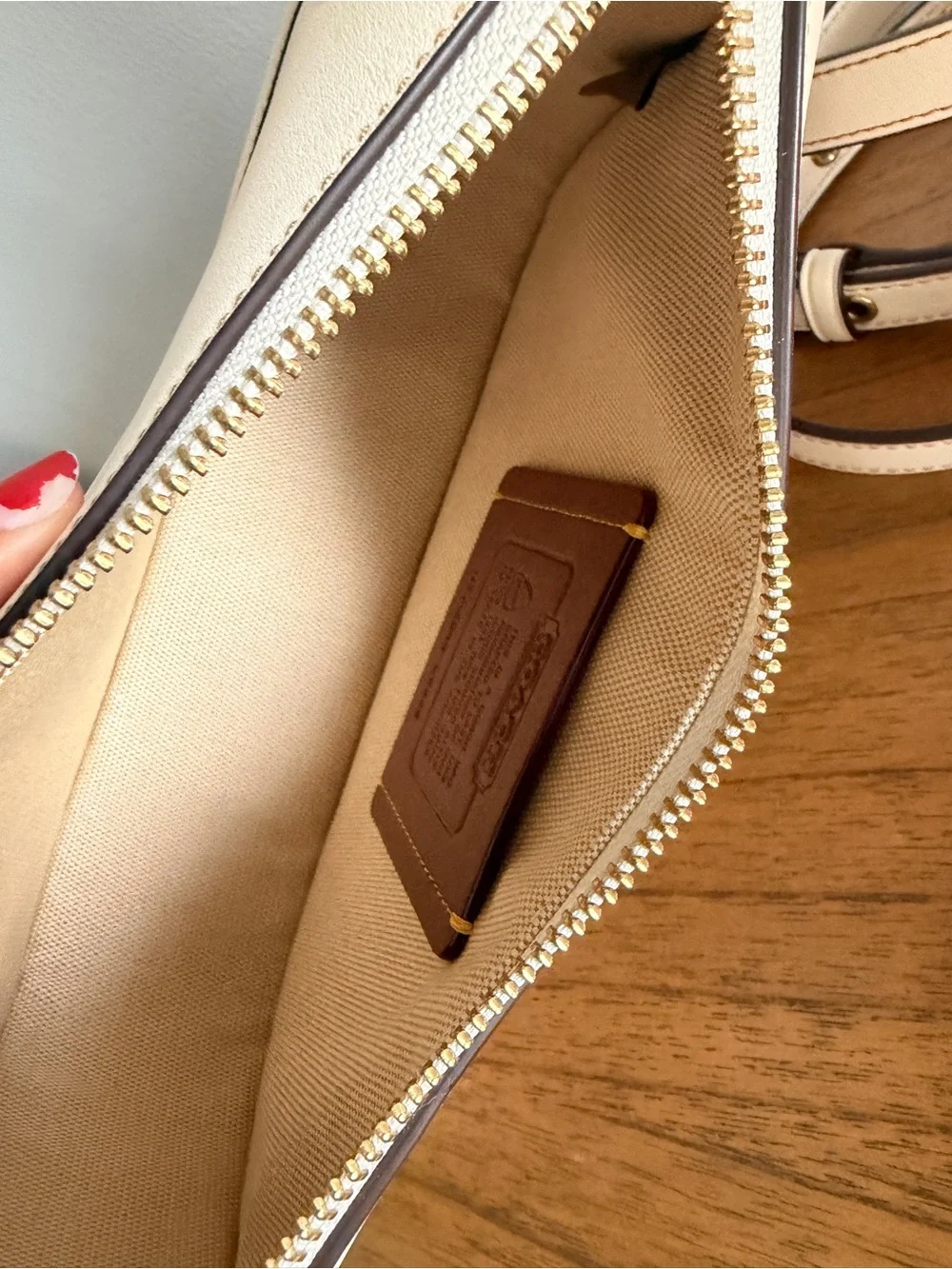 Coach Swinger Bag in Chalk and Brass - NWOT